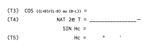 Calcul de la hauteur du soleil et logarithmes, image tables 3, 4 et 5