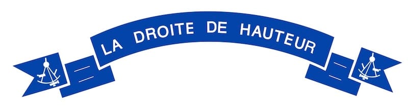 oriflamme bleu:la droite de hauteur