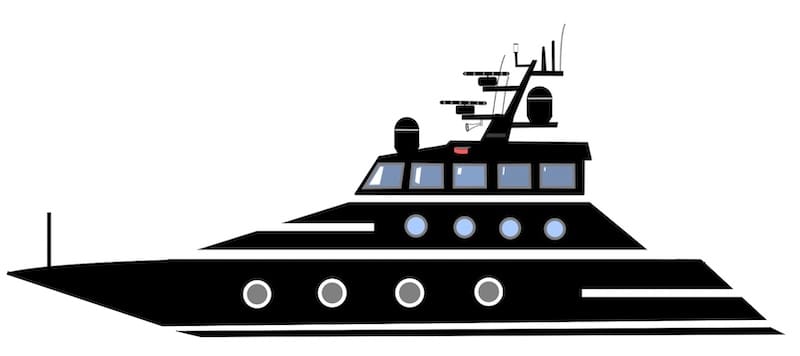 image décorative: yacht noir