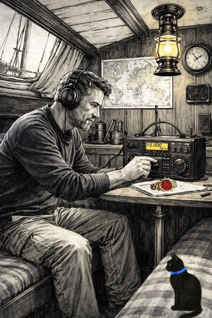 Réception des signaux horaires à bord d’un voilier